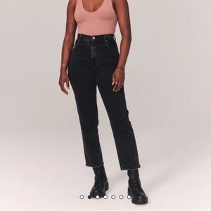 Abercrombie & Fitch Black Straight Leg Jeans